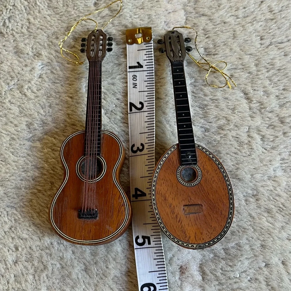 2 Vintage Wood Instrument Ornaments - Picture 13 of 13